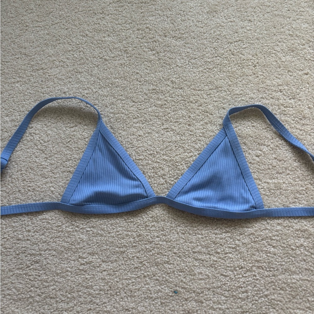 Blue Triangle Bikini Top